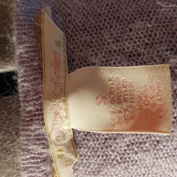 Simply Flawless Mohair Blend Pointelle Knit Open Front Lavender Cardigan Sz S - Picture 9 of 9